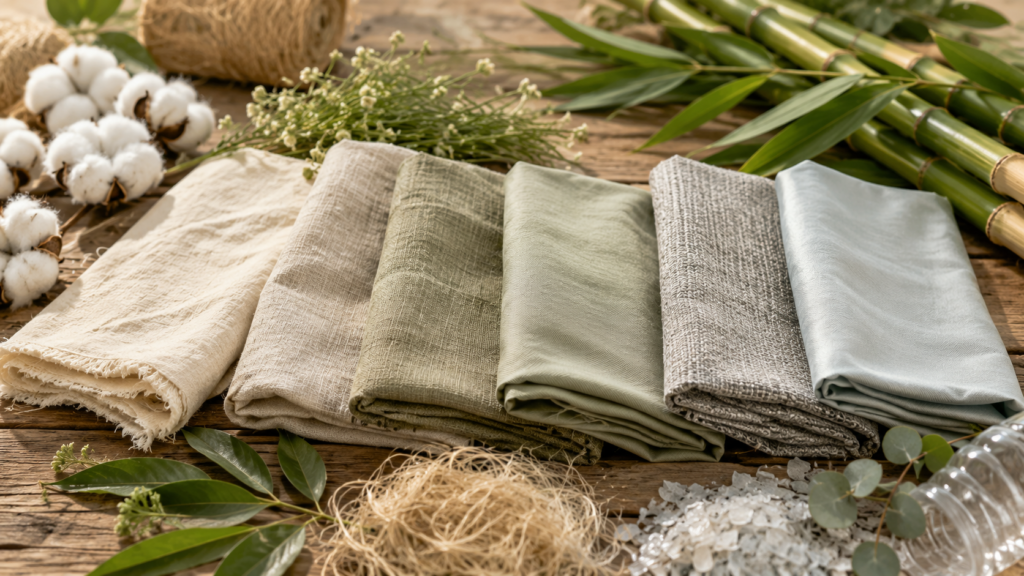 Best sustainable fabrics including organic cotton, linen, hemp, and Tencel.