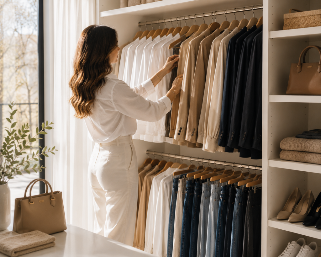 Seasonal capsule wardrobe outfits for women
