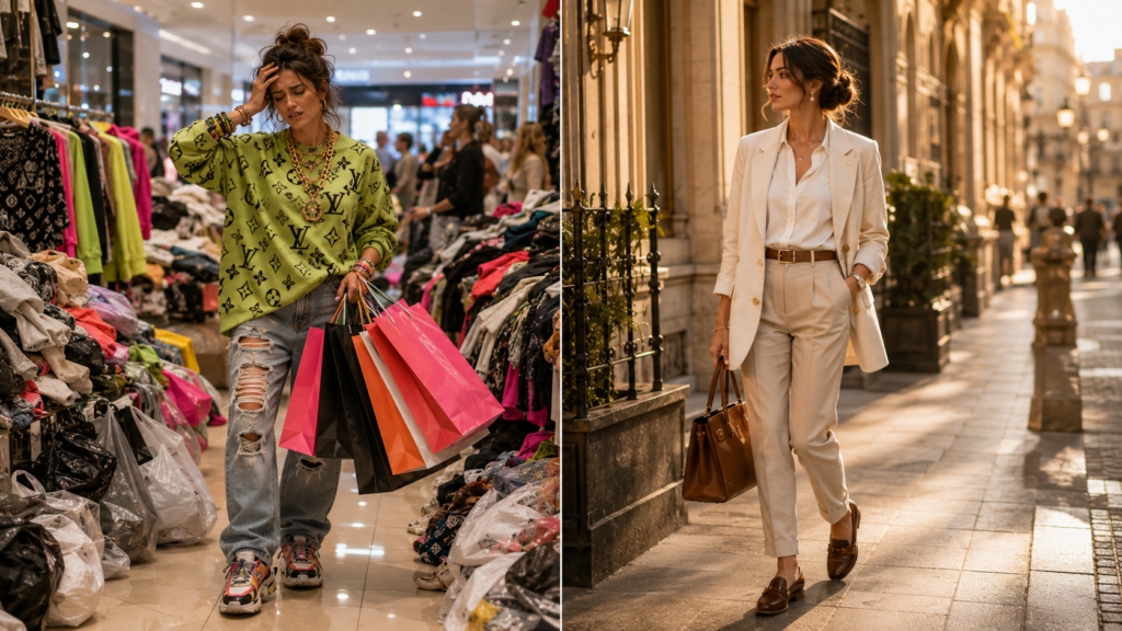 Common fashion mistakes compared with timeless Old Money style.